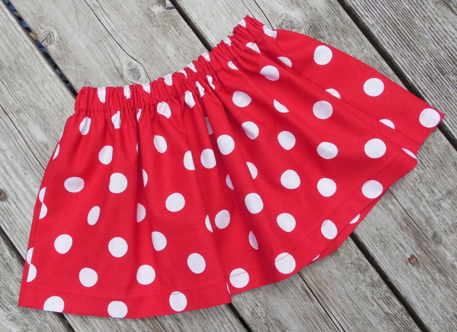 Girl's Red Polka Dot Skirt Red and White Polka Dot Etsy