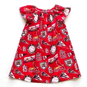 St Louis Cardinals Dress, Major League Baseball, Girls Baseball Dress, Infants Dress, Girls Summer Dress, Toddler Dress St Louis Cardinals Dress, Major League Baseball, Girls Baseball Dress, Infants Dress, Girls Summer Dress, Toddler Dress