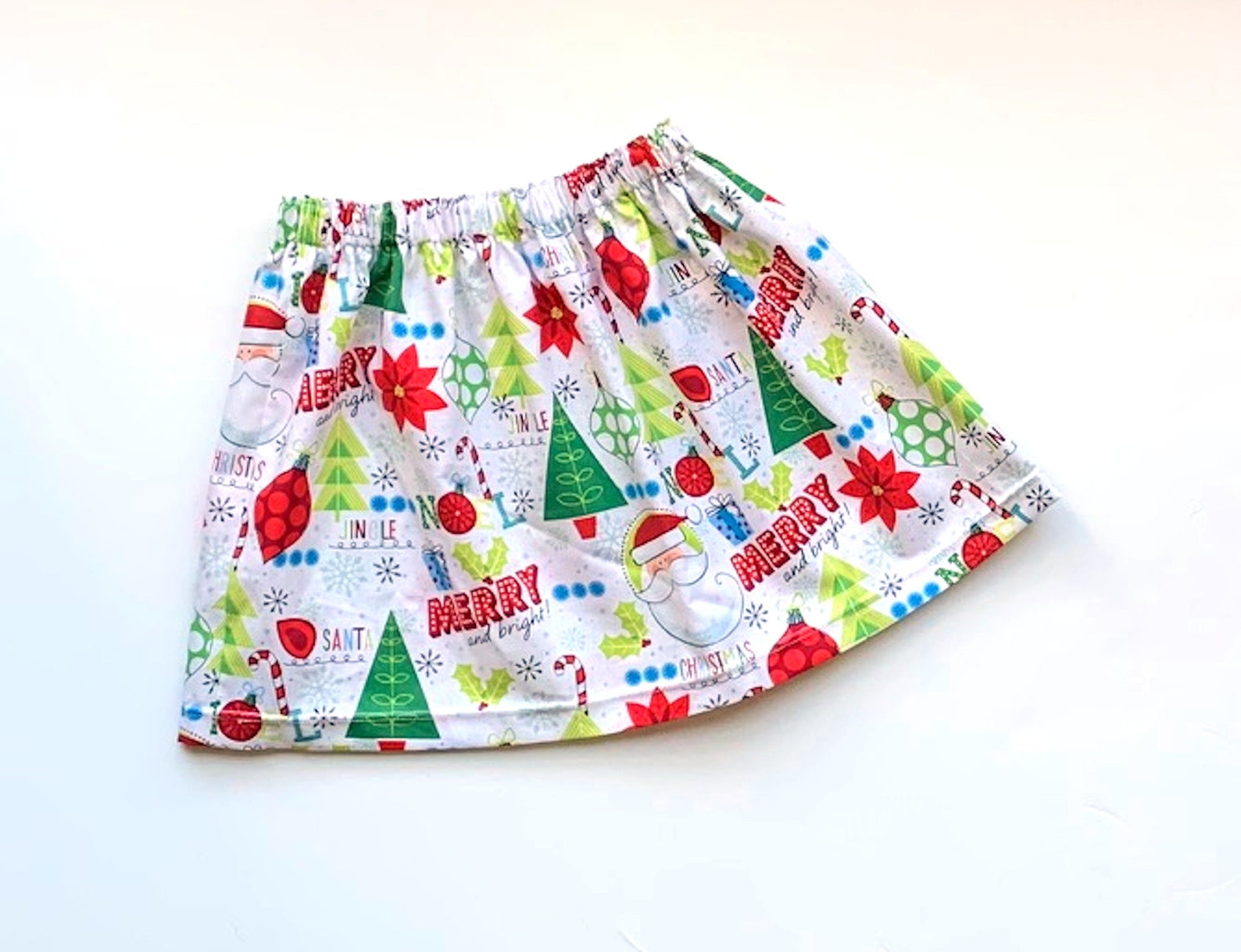 Girls Christmas Skirt Merry and Bright Skirt Toddler Skirt Etsy