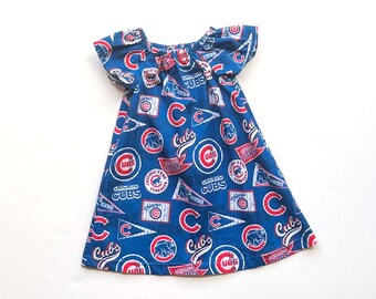 Girl's MLB Chicago Cubs Dress, Major League Baseball, Girls Baseball Dress, Infants Dress, Girls Summer Dress, Cubbies, Toddler Dress