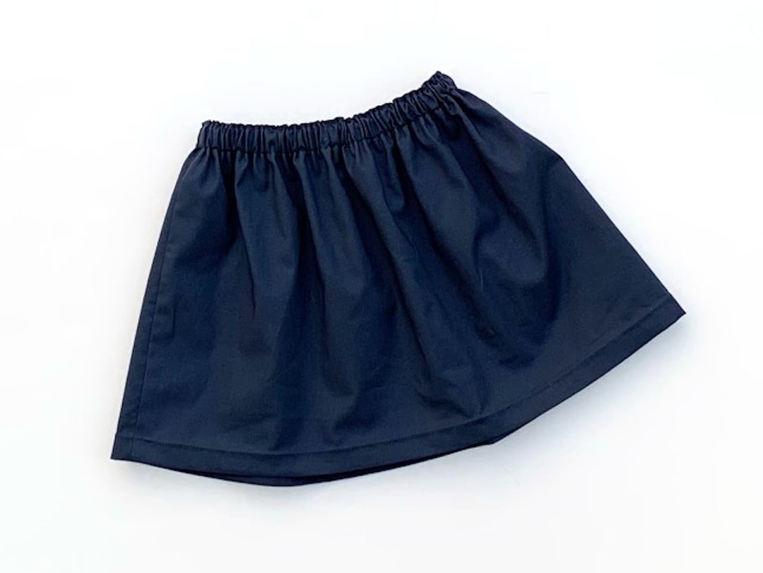 Girls Navy Blue Skirt, Solid Navy Skirt, Toddler Skirt, Girls Clothing