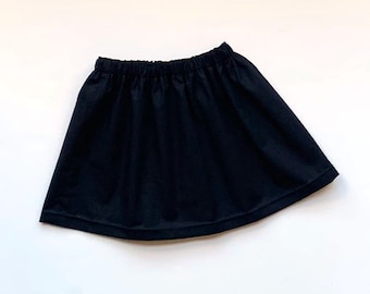 negra para niñas falda negra sólida falda para niños - México