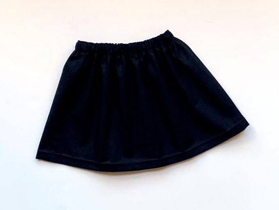 Girls Black Skirt Solid Black Skirt Toddler Skirt Girls Clothing Toddler Skirt