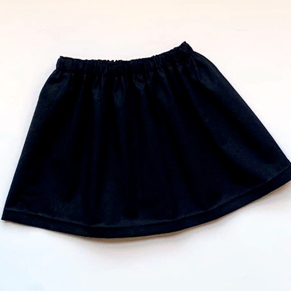 Girls Black Skirt, Solid Black Skirt, Toddler Skirt, Girls Clothing, Toddler Skirt