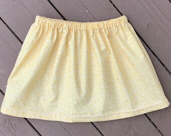 Girls Yellow Floral Skirt, Toddler Skirt, Closeout Clothing