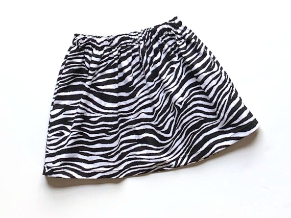 Girls Zebra Skirt Animal Print Skirt Black and White Skirt | Etsy