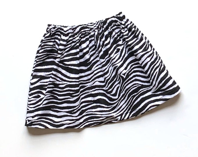 Girls Zebra Skirt Animal Print Skirt Black and White Skirt - Etsy
