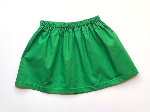 Girls Green Skirt Solid Kelly Green Skirt Toddler Skirt Girls Clothing Toddler Skirt Girls Christmas Skirt 12m 8y