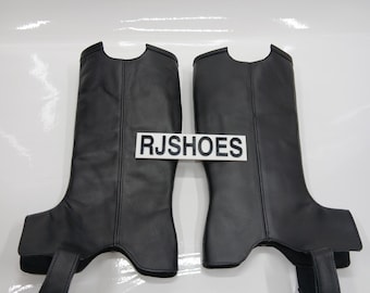 Cubrebotas de cuero inspirados en Boba Fett para disfraz de mandaloriano