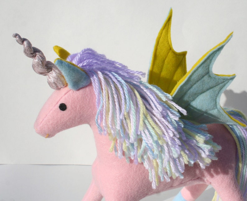 Snapdragon Pegacorn Fantasy Plush Pink & Pastels Eco | Etsy