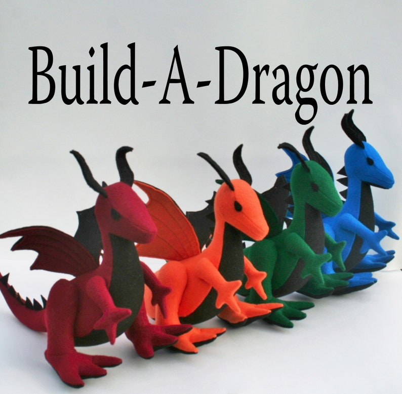 FULL SIZE Build-A-Dragon ~ Personalized Plush Dragon ~ Custom Handmade-to-Order Stuffed Dragon 