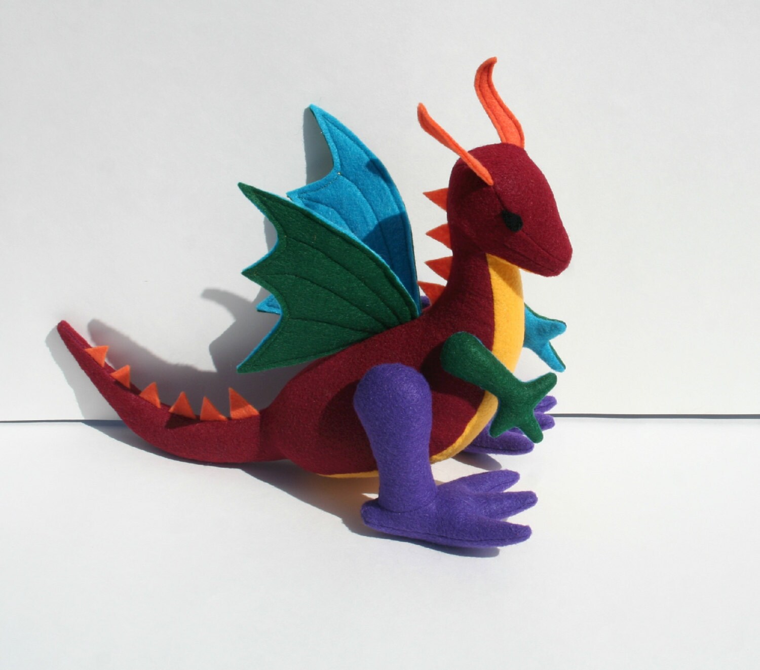 FULL SIZE Rainbow Dragon Fantasy Plush Carnival Colors - Etsy