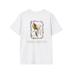 Dima Mousa Floral Monogram T-Shirt | Decorative Initials Back Print