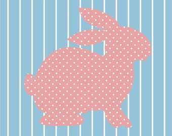 Full House Bunny Wallpaper Print