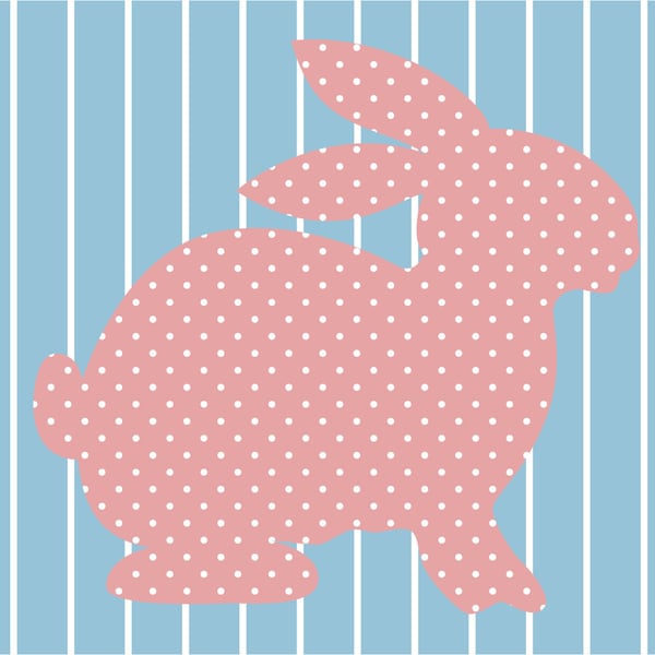 Full House Bunny Wallpaper Print