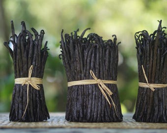 Organic Madagascar Bourbon Vanilla Beans, Grade A Pods