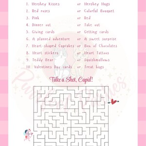 Valentine's Day Classroom Games, Printable Maze, This or That Game (5x7 ...