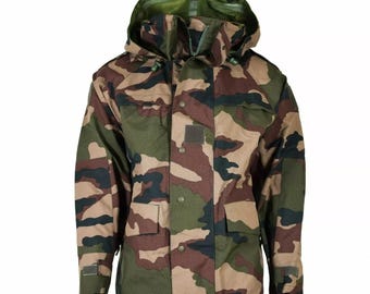 Men's Camouflage Military Parka Jacket - Vintage Woodland Camo Field Coat - Tactical Hooded Outerwear