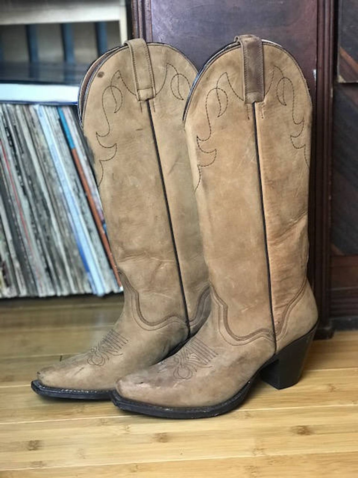 Tall Suede JB Dillon Cowboy Boots | Etsy