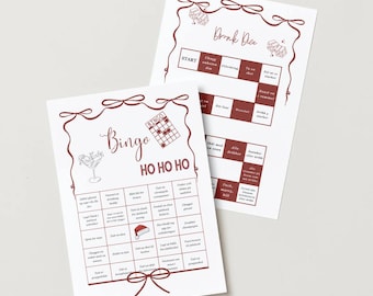 Julebord leker, Årets, Meny, bordkort