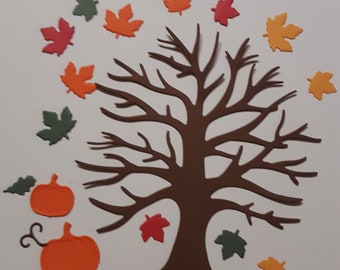 Fall Autumn Tree #DC-236 Die Cut, Die Cut, Machine Cut Die, Scrapbook Die Cut, DIY Cardmaking, Die Cut