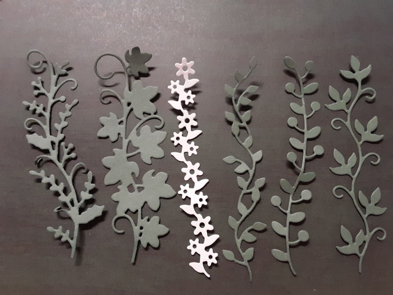 Vines Die Cut, Machine Cut Die, Scrapbook Die Cut, DIY Cardmaking, Die Cut image 1