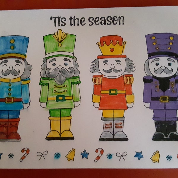 Christmas Nutcracker Clear Acrylic Stamps, Craft Stamps, Cardmaking Stamps, Scrapbooking, Journal, Calendar Decoration