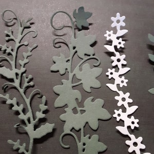 Vines Die Cut, Machine Cut Die, Scrapbook Die Cut, DIY Cardmaking, Die Cut image 2