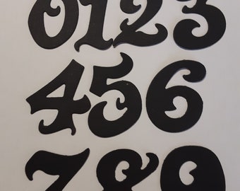 Large Fancy Numbers Die Cut, Die Cut, Machine Cut Die, Scrapbook Die Cut, DIY Cardmaking