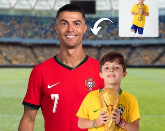 Personalized Cristiano Ronaldo Cr7 Soccer Portrait with Ronaldo signature ,Ronaldo Graduation Gift, Birthday Gift, Soccer Gift, Ronaldo Gift