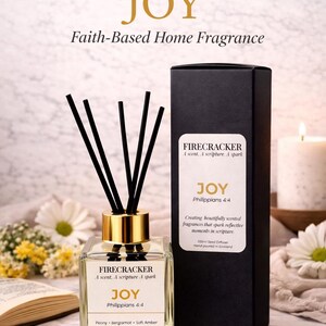 Christian Gift for Women | Joy Reed Diffuser | Encouragement Gift | Faith Based Home Fragrance | Bible Inspired Home Decor