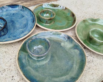 Plat à Olives en Poterie – Assiette Apéritif Céramique Artisanale, Plat Apéro Design pour Tapas, Dips et Décoration de Table