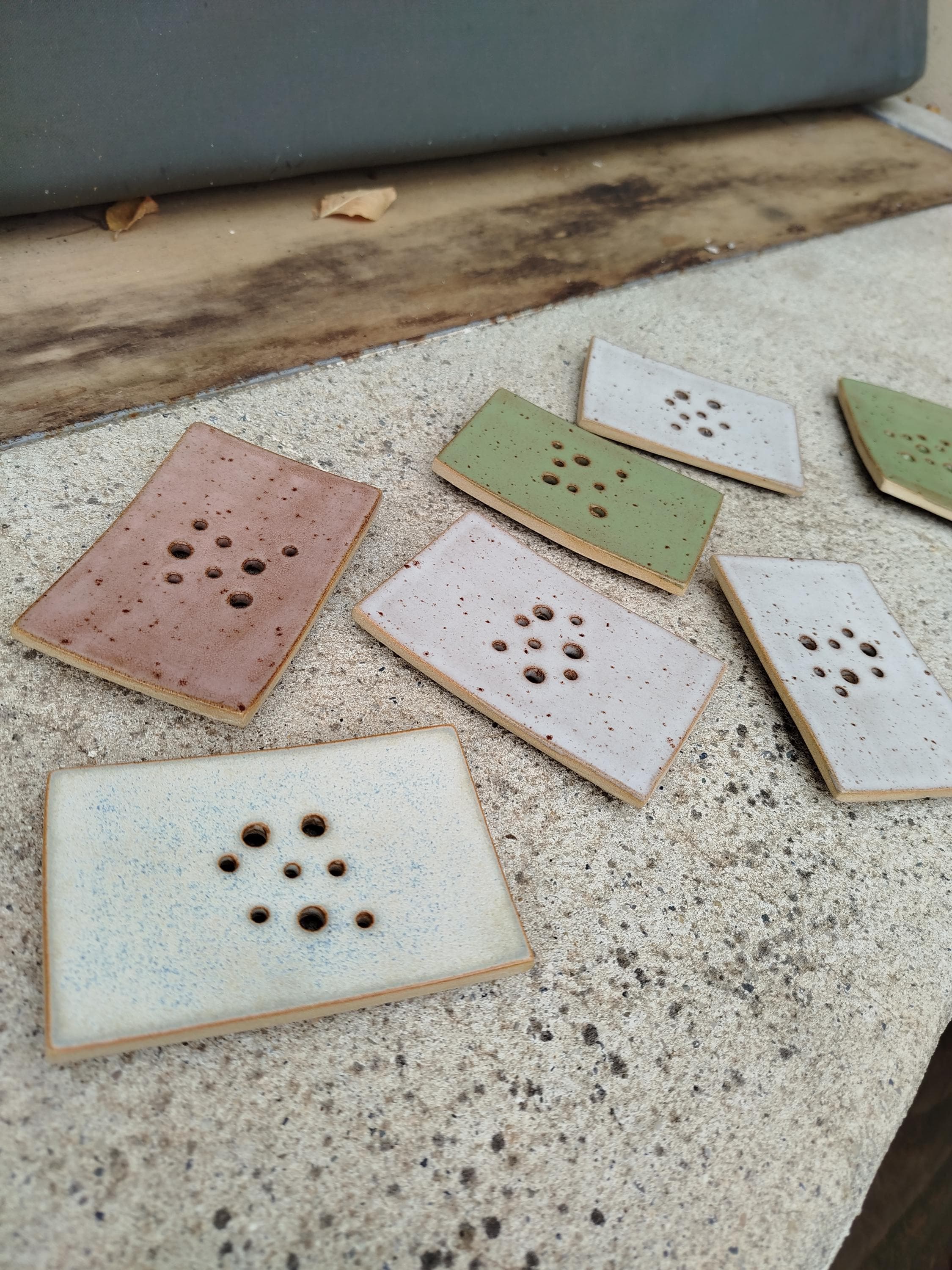 Portasapone In Ceramica, Portasapone Con Scarico, Portasapone A Forma Di Foglia Di Loto Per Il Bagno Verde 77099407