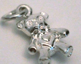 Colgante de osito de plata