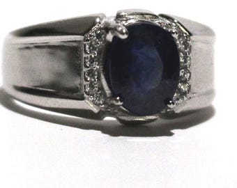 Anillo de zafiro talla 7