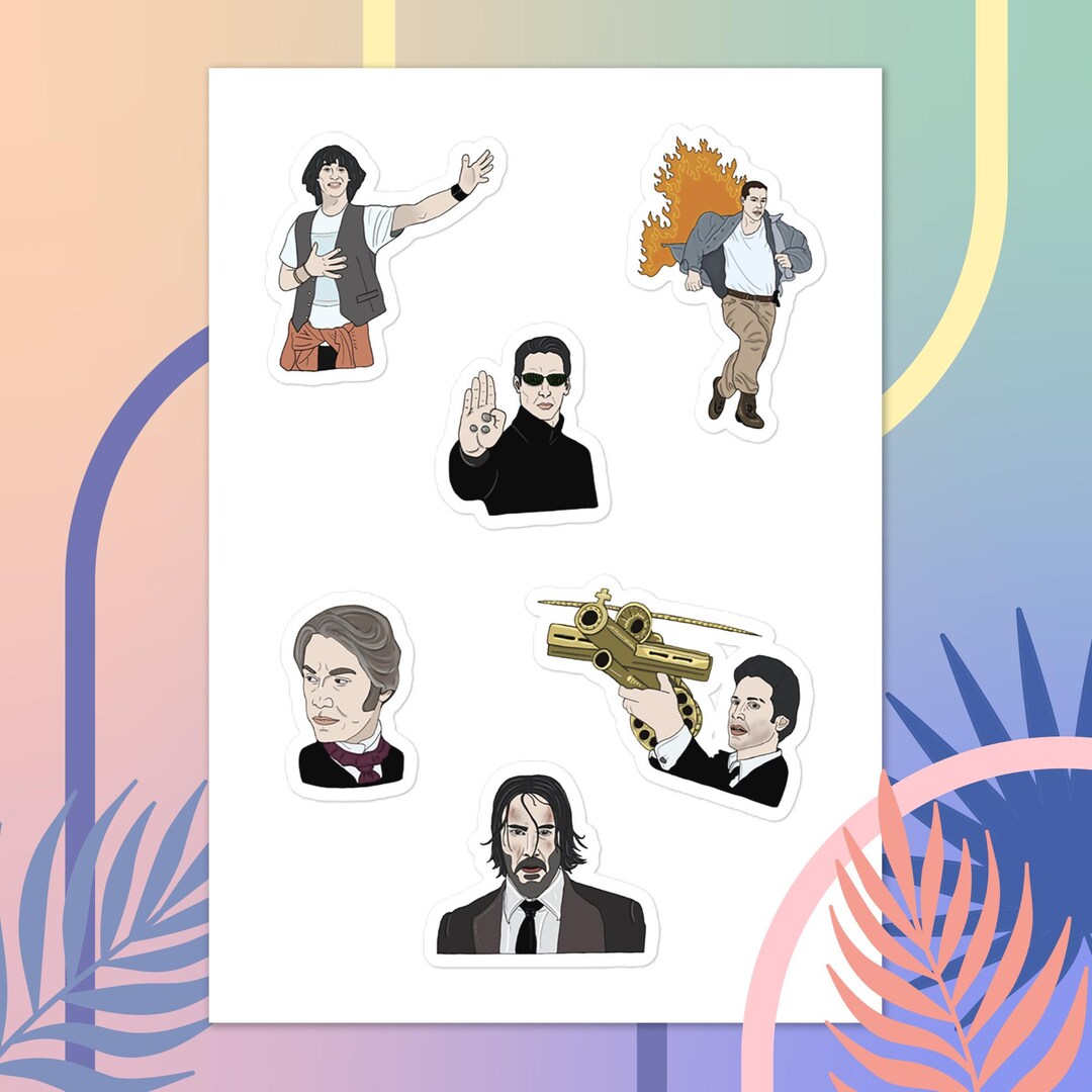 Keanu Reeves Sticker Sheet - Etsy