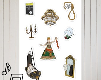 Phantom of the Opera sticker sheet