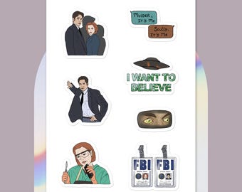 X-Files sticker sheet