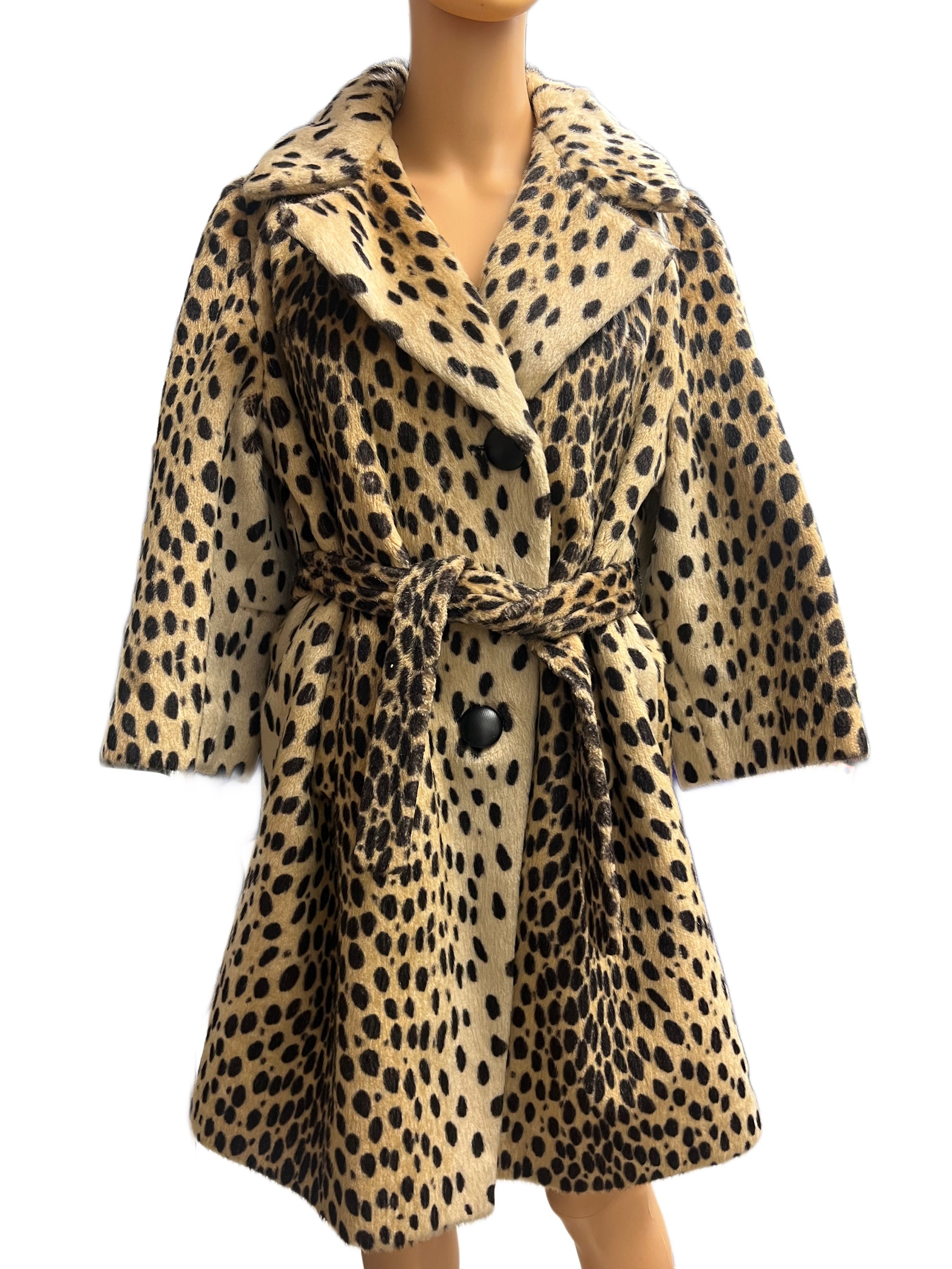 Vintage Leopard Fur Coat, Faux Fur Coat, Cheetah Print Coat Vintage Leopard Fur Coat, Faux Fur Coat, Cheetah Print Coat