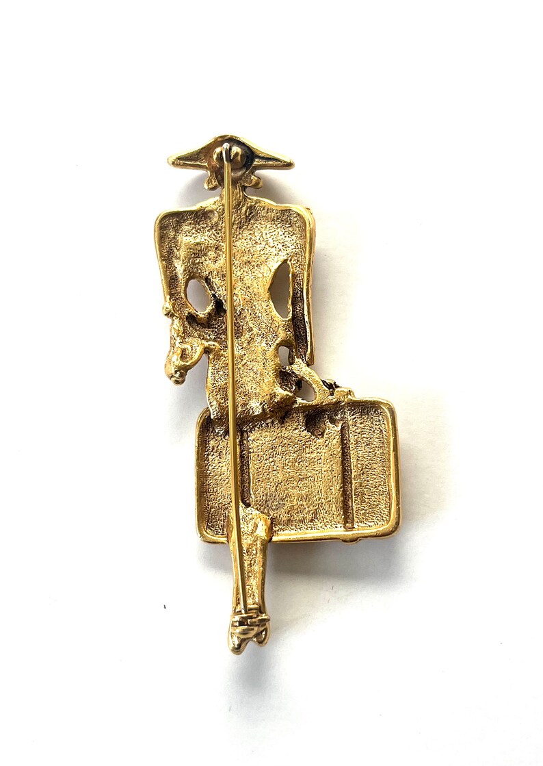 Vintage Woman Traveling Pin Vintage Brooch Woman With image 6