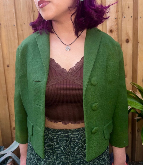 Vintage Blazer, Green Blazer, Blazer by Sharon Or… - image 1