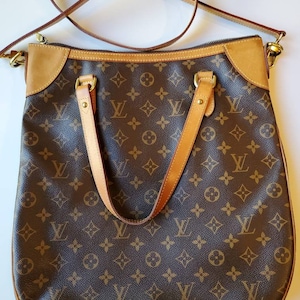 Louis Vuitton Authentic Monogram Odeon GM, borsa LV con tracolla rimovibile, borsa Louis Vuitton, borsa da collezione, borsa in tela marrone con monogramma