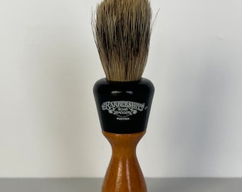 BARBERSHOP BOAR BADGER Vintage Austrian Shaving Brush, Barbershop Shaving Brush, Boar and Badger Hair, Vintage Shaving Supplies, Retro Brush