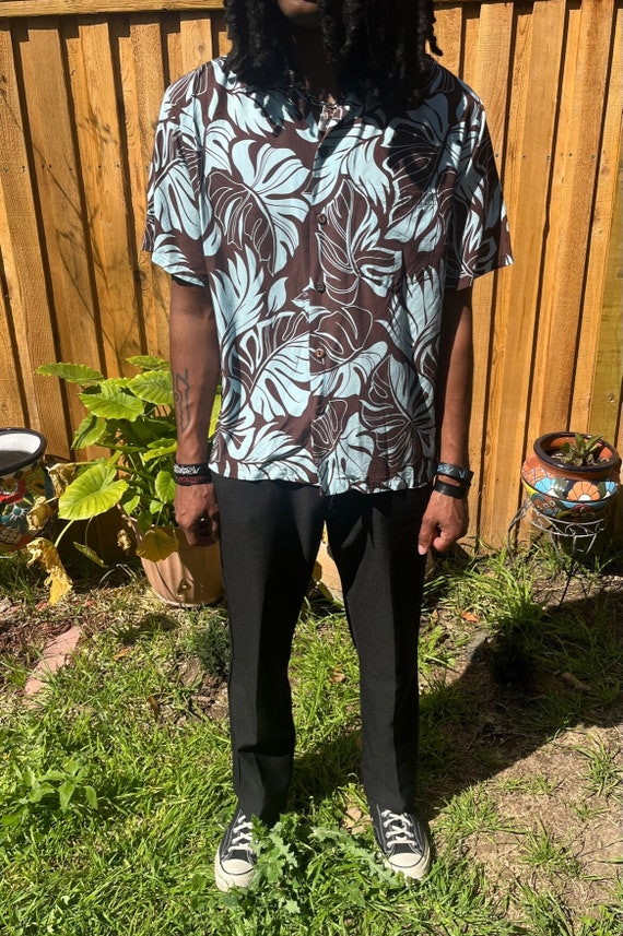 Blue and Brown shirt, Blue and Brown Hawaiian Shir