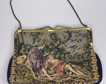 Vintage 1954 Fossil Tapestry Purse Handbag Shoulder Bag in Pre Owned Unused Condition Etsy