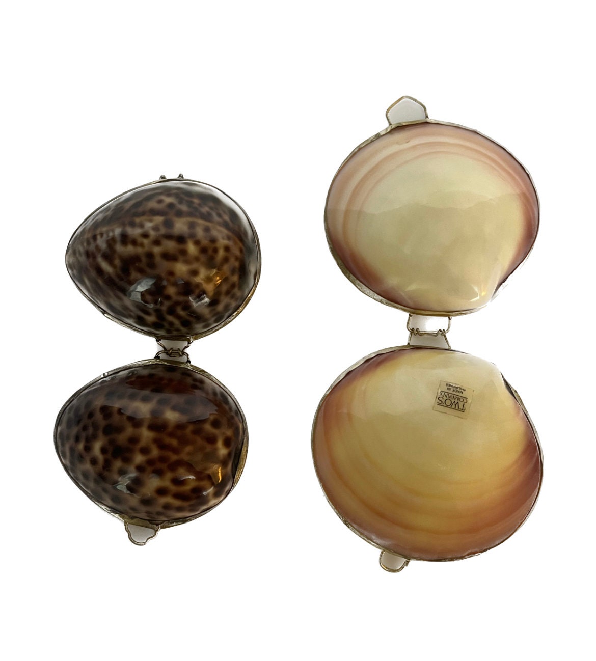 Vintage Shell Box, Vintage Shell Box, Tiger Cowry Box, Pink Clam Shell ...
