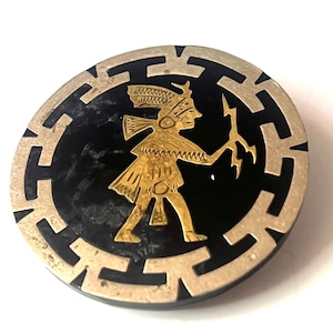 ALPACA Aztec Mexico Brooch, Vintage Aztec Rain God Brooch, Mexican Silver Alpaca, Collectors Pin, Aztec God Pin, Vintage Aztec Brooch