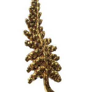 Vintage Golden Leaf Brooch, Golden Leaf Pin, Botanical Brooch, Vintage Pin, Fern Leaf Pin, Fern Leaf Brooch, Vintage Fern Brooch image 3