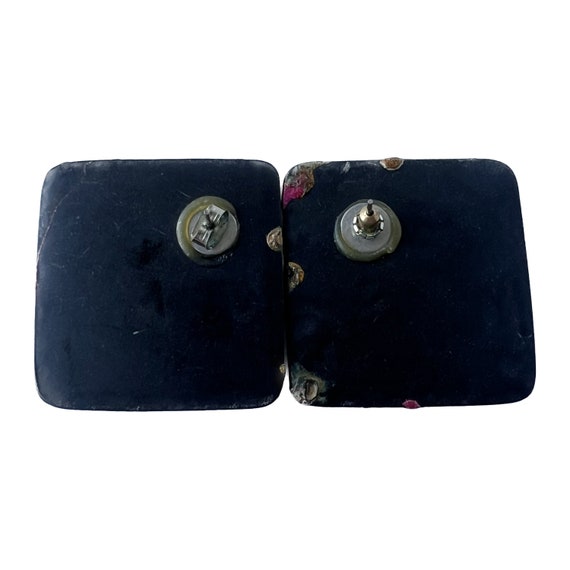 Vintage Abstract Earrings, Handpainted Earrings, … - image 9