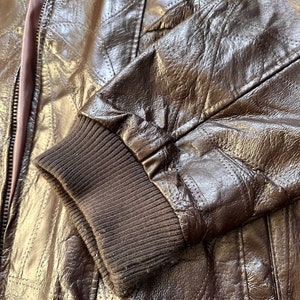 Vintage Leather Jacket Brown Jacket Jacket by Duke Haband image 5
